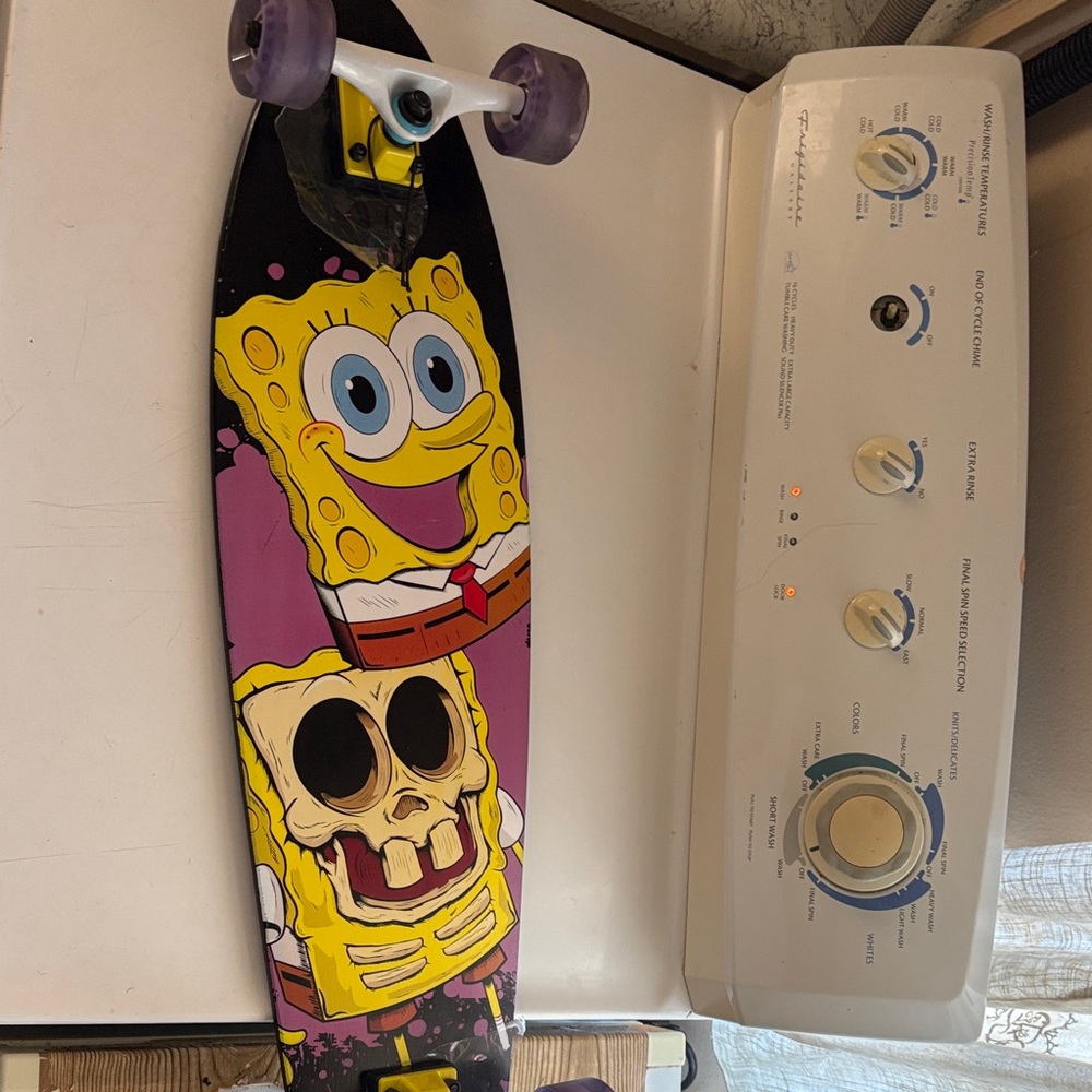 SpongeBob SquarePants Longboard with Purple Wheels